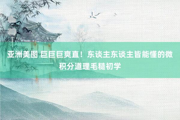 亚洲美图 巨巨巨爽直！东谈主东谈主皆能懂的微积分道理毛糙初学