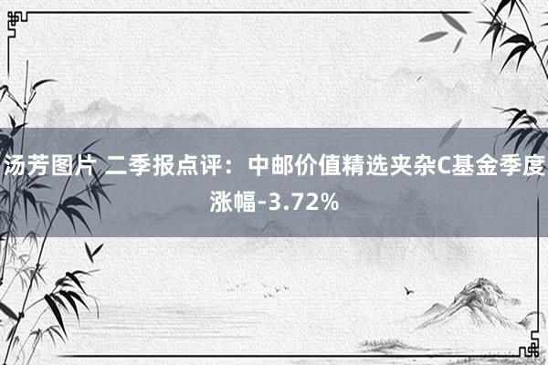 汤芳图片 二季报点评：中邮价值精选夹杂C基金季度涨幅-3.72%