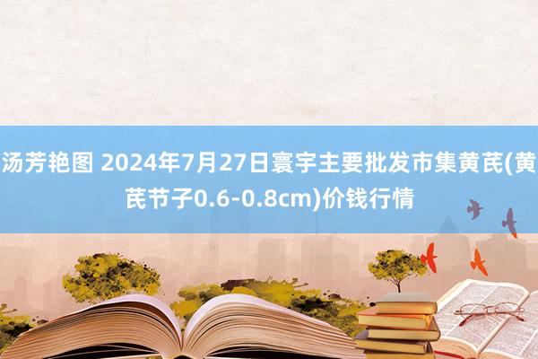 汤芳艳图 2024年7月27日寰宇主要批发市集黄芪(黄芪节子0.6-0.8cm)价钱行情