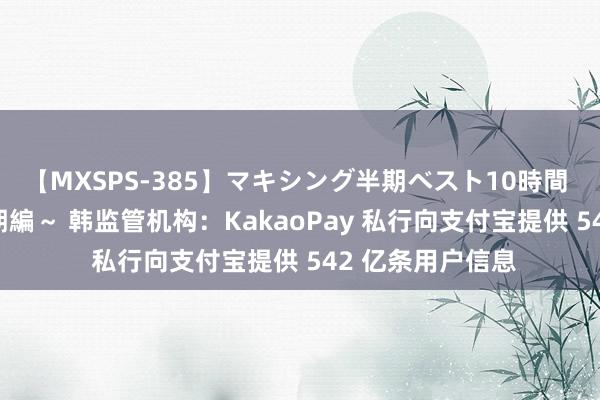 【MXSPS-385】マキシング半期ベスト10時間 ～2014年下半期編～ 韩监管机构：KakaoPay 私行向支付宝提供 542 亿条用户信息