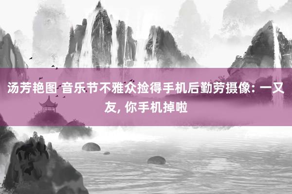 汤芳艳图 音乐节不雅众捡得手机后勤劳摄像: 一又友， 你手机掉啦