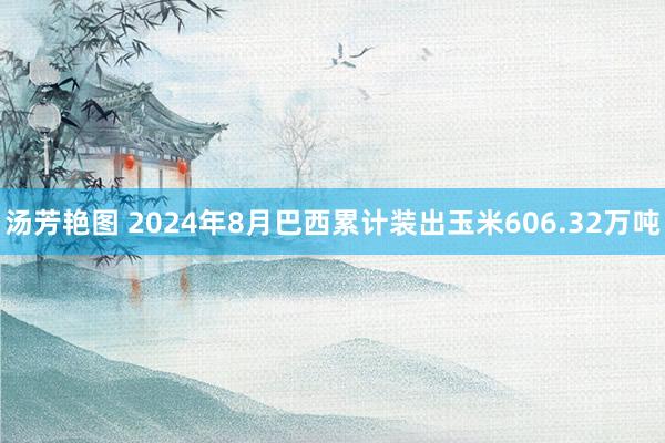 汤芳艳图 2024年8月巴西累计装出玉米606.32万吨